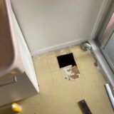 洗面所の床の穴